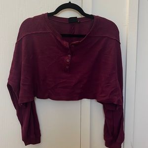 Urban Outfitters out from under cropped waffle long sleeve